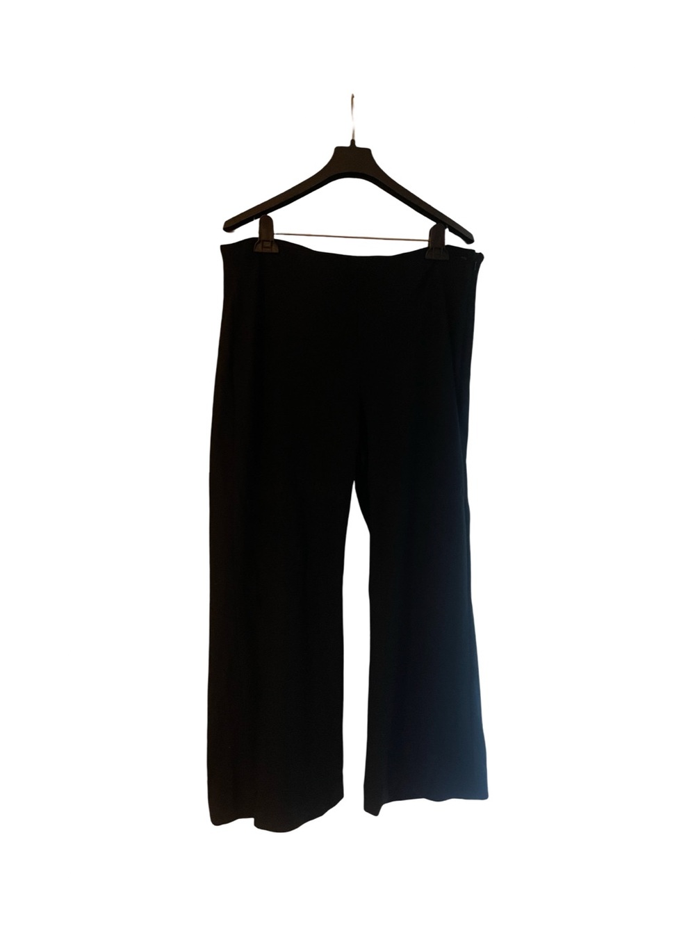 Vince Black Wide-Leg Cropped Trousers